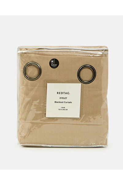 REDTAG Ivory Embossed Blackout Curtain (1 Pair)