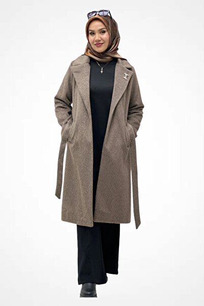 Aynaz Broşlu Kaşmir Kaban 140193