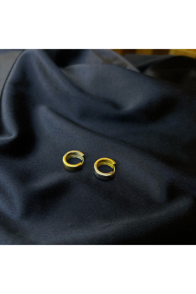 Arpaş 14 Ayar İki Renkli Daire Küpe