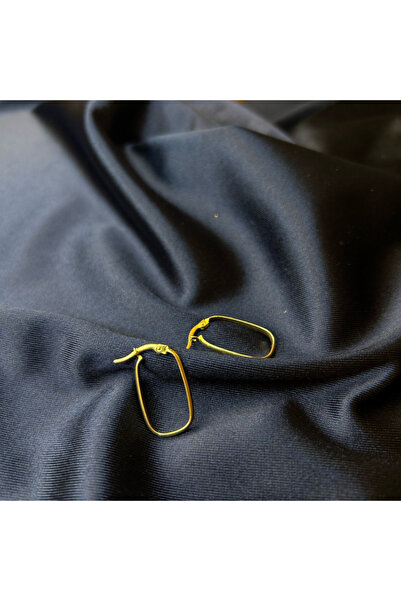 Arpaş 14 Ayar Dikdörtgen Halka Küpe