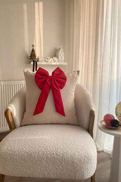 RİTMOHOME Fiyonk Kış Yılbaşı Yeni Yıl Dekoratif Yastık (İçi Dolgulu)