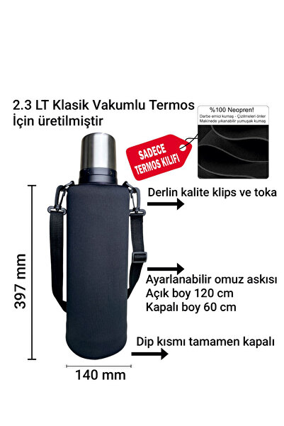 MELA 2.3 LT Klasik Vakumlu Termos kılıfı ve Omuz Askısı