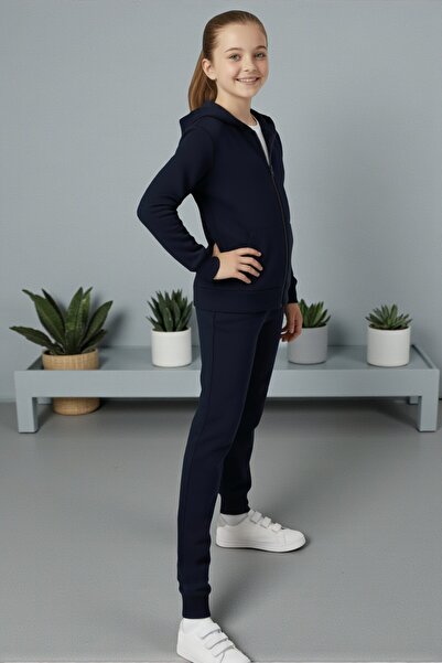 han elegant 2-Piece Girls' Top and Bottom Tracksuit Set