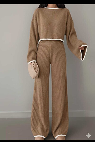 Cemre Life طقم تريكو نسائي جديد من دو كادان بتفاصيل خياطة مميزة