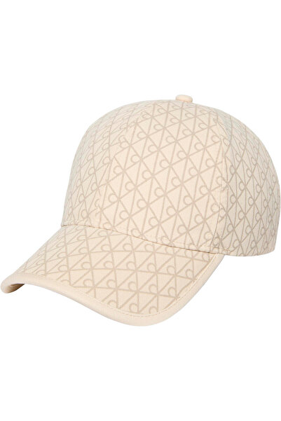 Calvin Klein EMBLEM PRINT w LEATHER PATCH CAP Haki Kadın Şapka