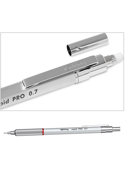 Rotring 0.7mm Mechanical Pencil with Adjustable Lead Strength System for Writing and Drawing