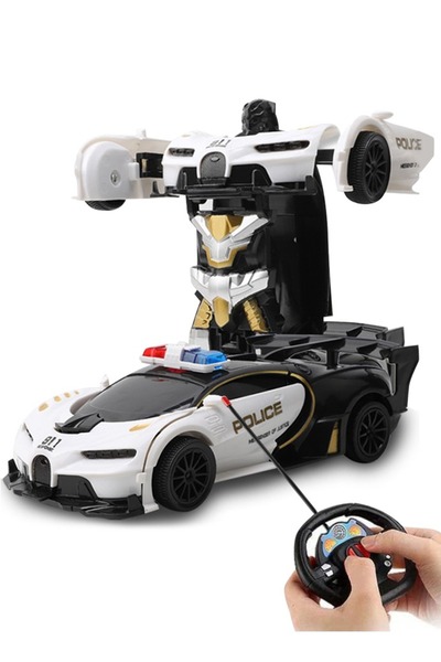 Sumkyle سيارة تحكم عن بعد - تحويل سيارة روبوت ألعاب، زر واحد تشوه إلى روبوت مع ضوء وامض