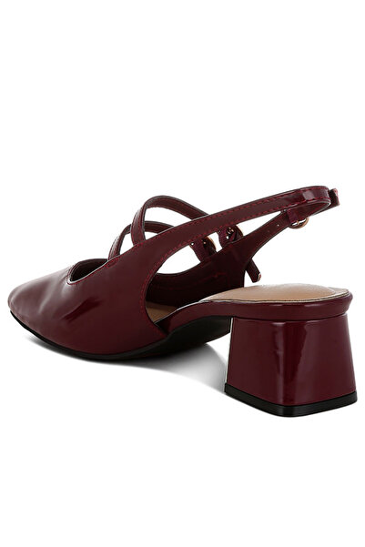 london Rag Women Block Heel Slingback Sandals in Red