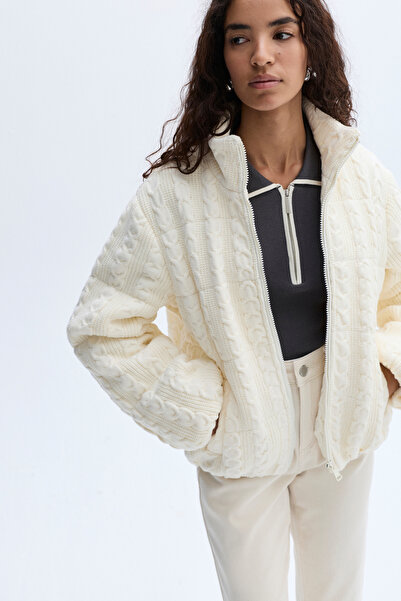 Mudo Braided Stand-Up Collar Coat Jacket