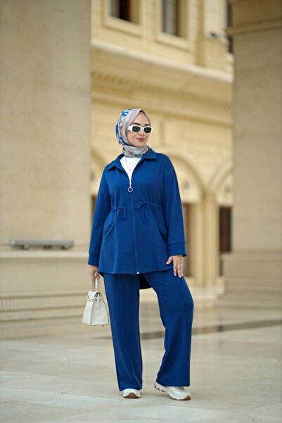 NS Moda Tesettür Doğa Set Indigo-Model 557