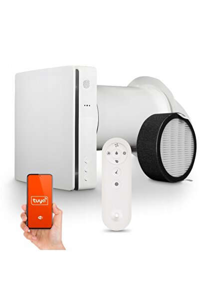 Other Tuya WiFi Wall Heat Recovery Unit Remote Control Filter 60 m3/h Fan 3 Speeds
