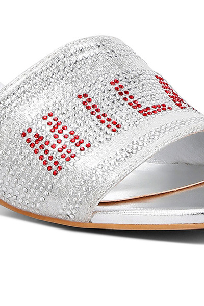 london Rag Women Rhinestone Embellished Milan Sandals in Silver