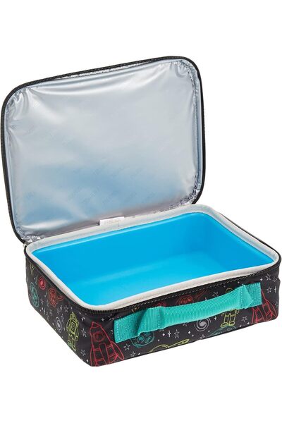 Thermos Standard Insulated Lunch Case, LDPE Lining, Space Graphics, Black