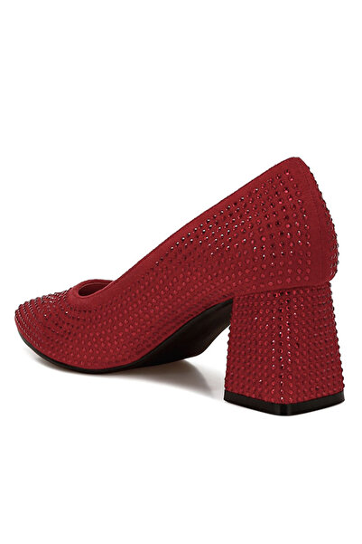 london Rag Women Rhinestones Embellished Pumps in Red