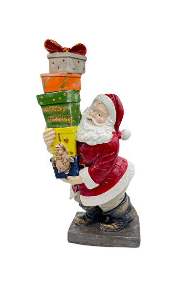 SAMELİA Dekoratif Noel Baba Biblosu , El Boyama Polyester Hediye Paketli Noel...