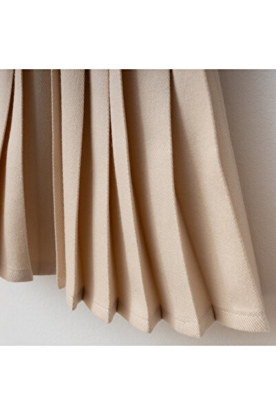 My Lusa baby wear My Lusa Baby Maral Girls' Knitwear Jacket and Pleated Skirt Set - 2-5 Years Old (Coffee / Lilac / Black)