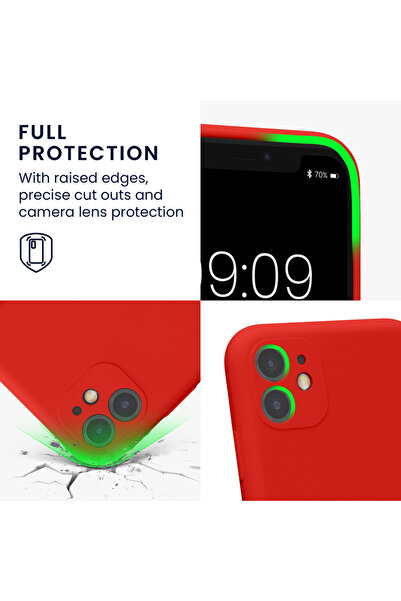 KWmobile Case for Apple iPhone 11, Silicone, Red, 59349.09