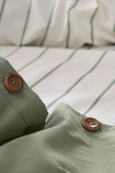 COTTONMANIA Linear - %100 Pamuk Modern ve Özel Tasarım Çarşafsız Çift Kişilik Nevresim Seti