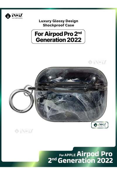ineix جراب فاخر لامع مقاوم للصدمات لجهاز Apple Airpod Pro 2-2022