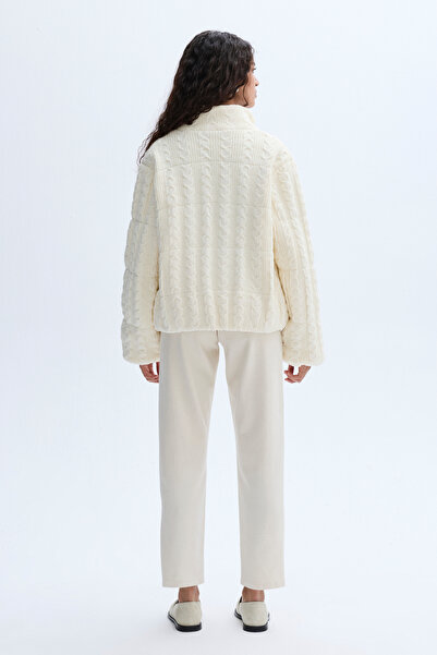 Mudo Braided Stand-Up Collar Coat Jacket