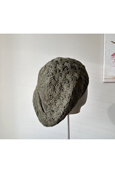 Amor Center Ressam Model Braided Soft Knitwear Winter Beanie 2-Pack Khaki-Grey