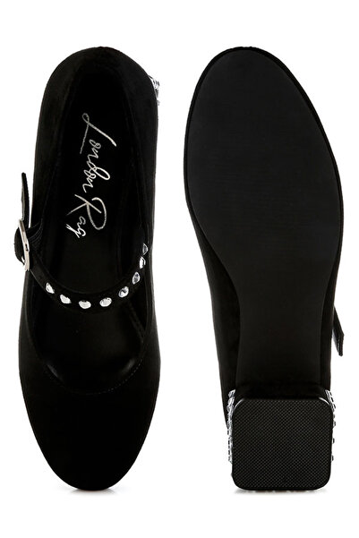 london Rag Women Studded Mary Jane Pumps in Black