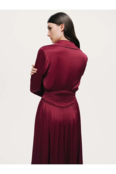 Nocturne Deep V Neck Midi Dress