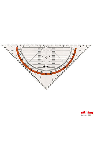 Rotring Centro Square 16 cm, 2 in 1 Tool with Integrated Protractor for Techn...