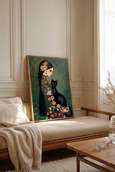 Dekorsiahome Tek Parça Ahşap Çerçeveli Oturma Odası Salon Mutfak Tablosu TK2426