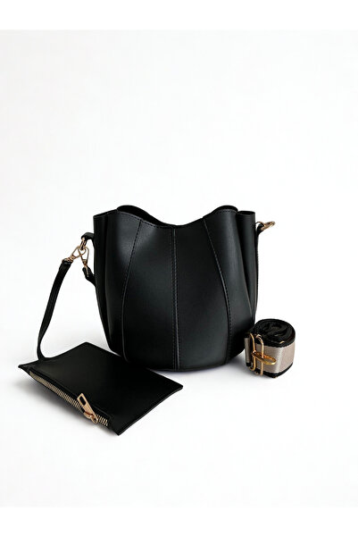 yako Geantă Vega Bucket Model pentru femei cu portofel – Utilizare pe umăr și...