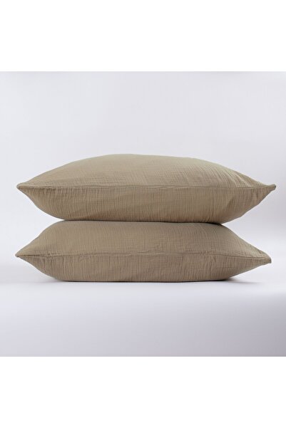 Püskül Luxury Muslin Pillowcase 2 Pieces - 100% Cotton, 2-Layer, High Quality Muslin Pillowcase Set