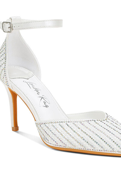 london Rag Women Pearls & Sequins Embellished Stiletto Sandals in White