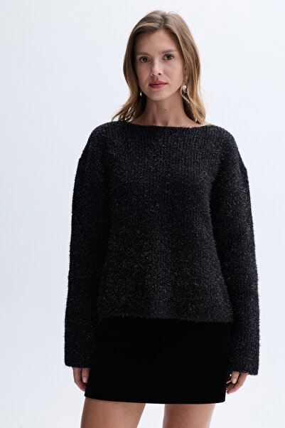 Mudo Silvery Off-Shoulder Sweater