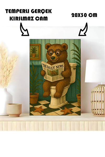 Harika bir ev STOL U KUPATILU STAKLENI STOL MEDVED KOJI ČISTI WC ZA KUPATILU ...