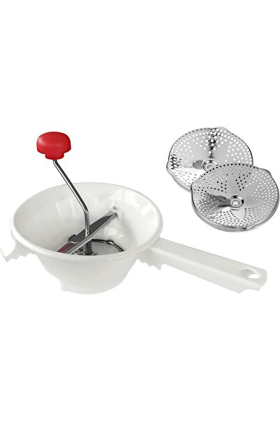 Pedrini مطحنة خضراوات بقطر 20 سم مزودة بأقراص من الفولاذ المقاوم للصدأ وغطاء ...