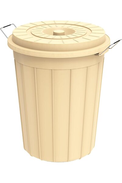 Cosmoplast 125L Cylindrical Multi-Purpose Plastic Container with Lid (Ivory)