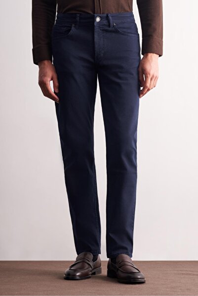 İmza Navy Blue 5 Pocket Casual Slim Fit Cotton 5 Pocket Trousers 1003255318