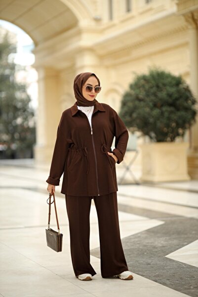 NS Moda Hijab Nature Set Brown-Model 557