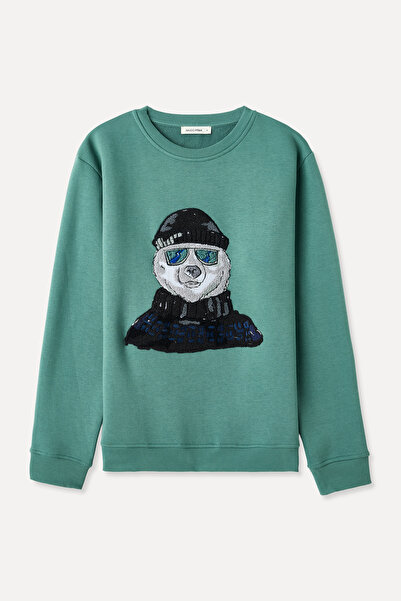 Mudo Embroidered Cycling Neck Sweatshirt