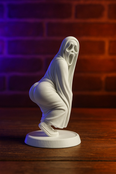 Root Made Twerk Yapan Hayalet Figürü Eğlenceli Gamer Masaüstü Kitaplık Ghost Dekor 10cm