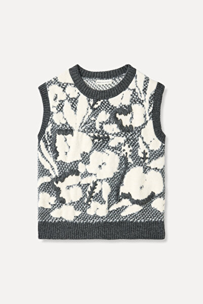 Mudo Jacquard Crocheted Cowl Neck Sweater