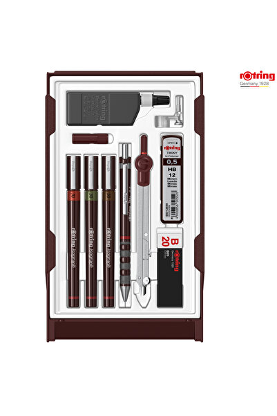 Rotring Isograph Master Kit for Advanced Technical Drawing, Superior Set with 3 Pens