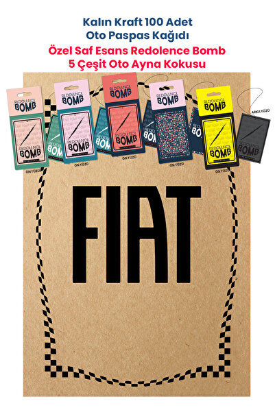 BALKAN AMBALAJ Kraft 120gr Fiat Oto Paspas Kağıdı 100 Adet - 35x50cm - 5 Çeşi...