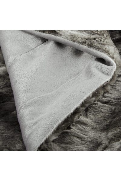 Amazon basics Faux Fur Throw - Grey