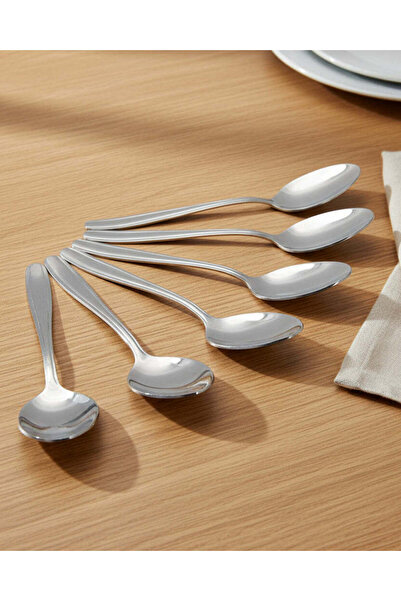 REDTAG Silver Embossed Table Spoon ( 6 Piece)