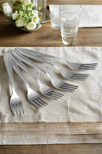REDTAG Silver Embossed Table Fork ( 6 Piece)