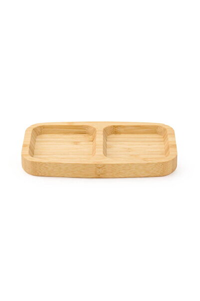 OMS Bamboo Sauce Bowl with 2 Compartments