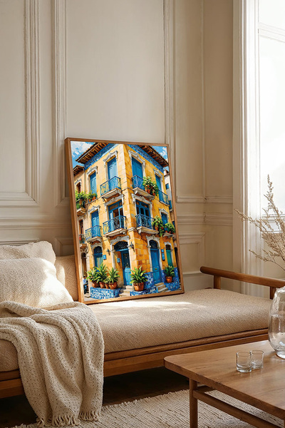 Dekorsiahome Masa dintr-o bucată cu cadru din lemn pentru sufragerie, sufrage...