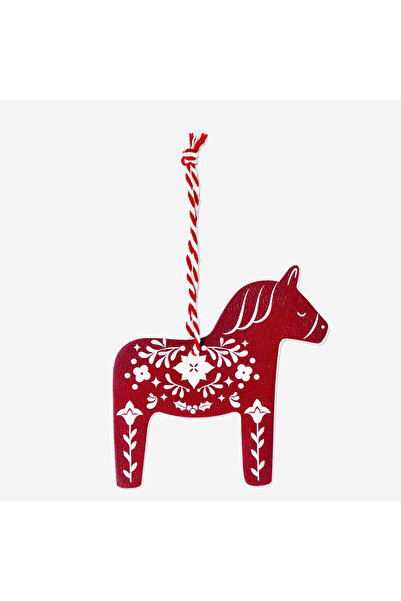 Flying Tiger Copenhagen Ahşap Kırmızı At Yılbaşı Ağacı Süsü