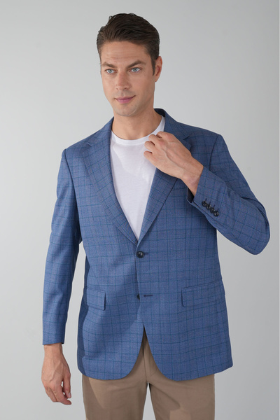 Bisse Comfort Fit Mono Collar Double Slit Woven Men's Jacket